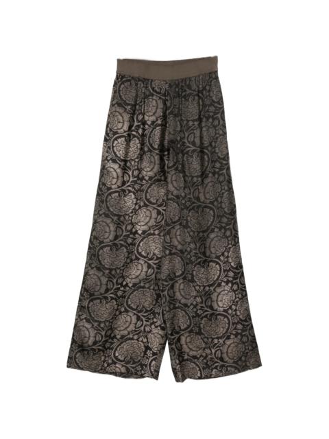 UMA WANG Uma Wang Pansy Floral-print Trousers