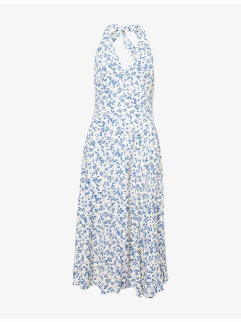 Sofia Floral-Print Crepe Midi Dress