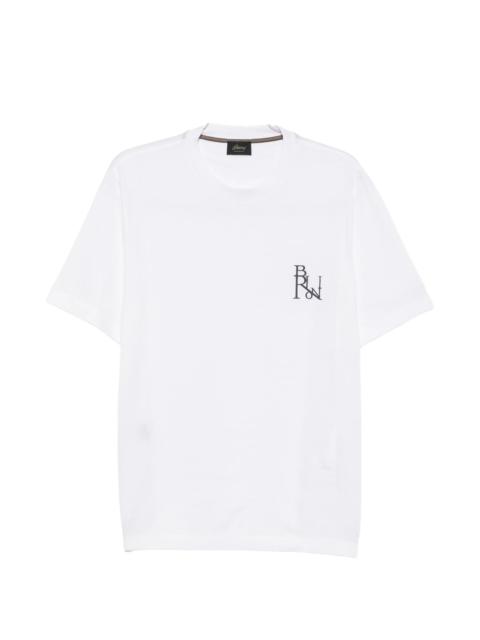 Brioni Brioni Logo-embroidered T-shirt