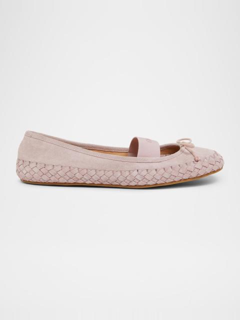 Chloé Millie Suede Woven Flats
