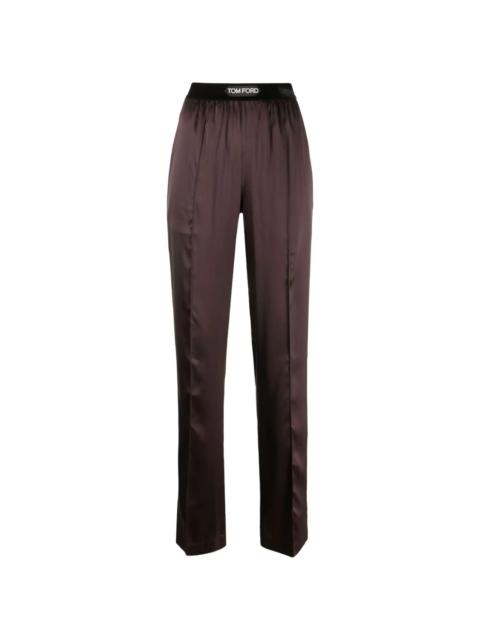 TOM FORD straight-leg silk-blend trousers
