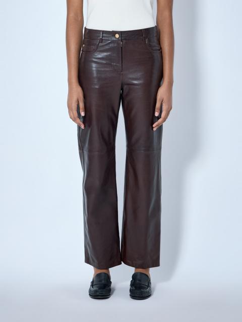 'S Max Mara Leather Wide-Leg Trousers