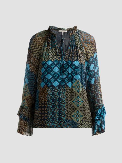 RAMY BROOK Women's Anya Multi-Print Blouse - Navy Multi