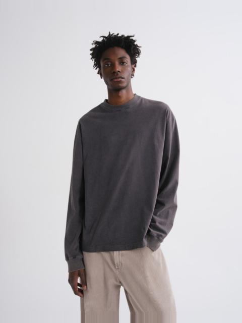 AGOLDE ASHA LONG SLEEVE TEE IN WASHED GREY