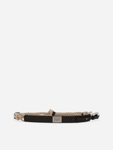 Dolce & Gabbana Cowhide and rope belt