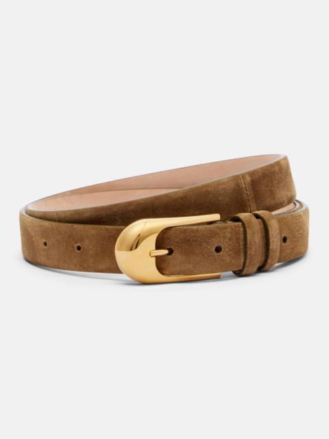 KHAITE Dome suede belt