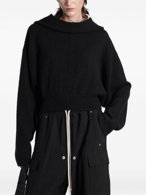 Rick Owens ribbed-knit hoodie
