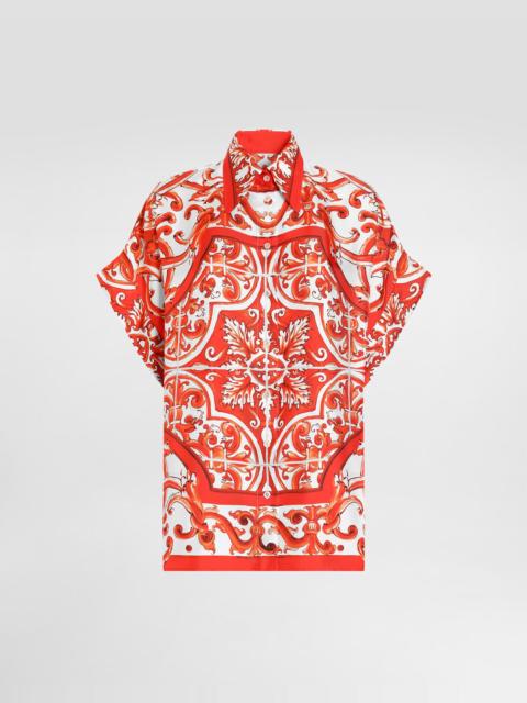 Dolce & Gabbana Majolica-print silk shirt