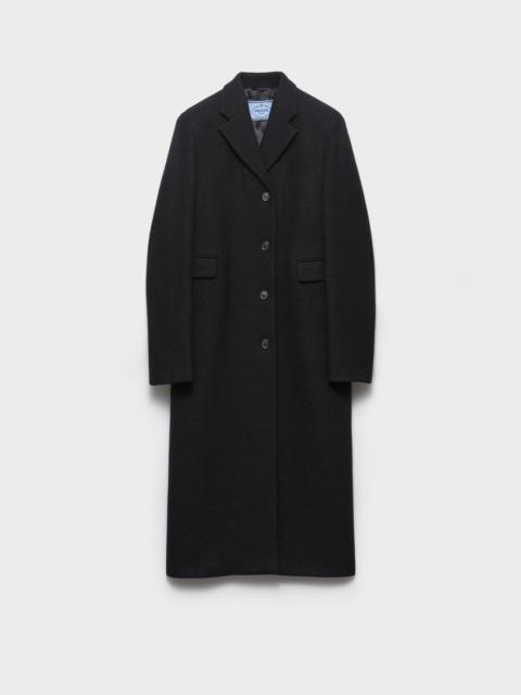 Prada Single-breasted shetland wool coat