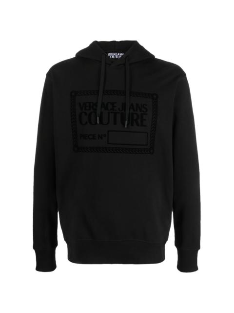 VERSACE JEANS COUTURE debossed-logo cotton hoodie