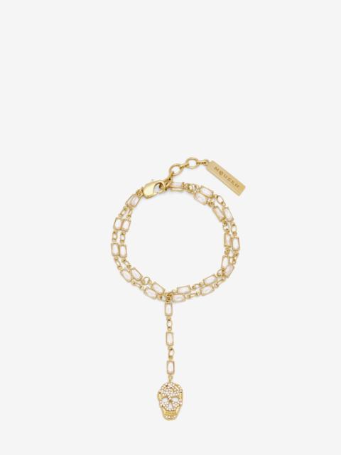 Alexander McQueen Pavé Skull Bracelet