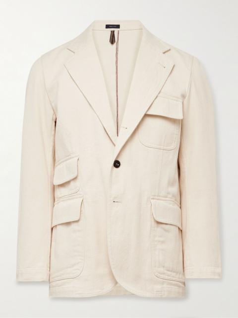 Drake's Mk. IV Games Denim Blazer Ecru