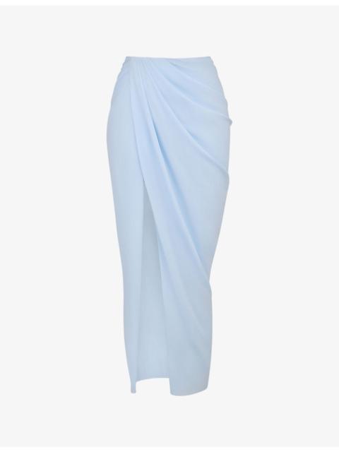 House of CB Vesper floral-print stretch-woven maxi skirt