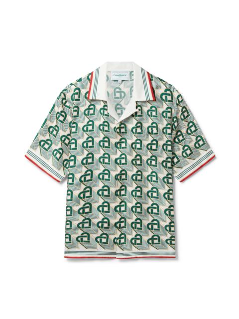 CASABLANCA Heart Monogram Silk Shirt