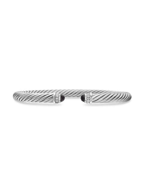 DAVID YURMAN Women's Cable Classics Color Bracelet with Pavé Diamonds - Black Onyx