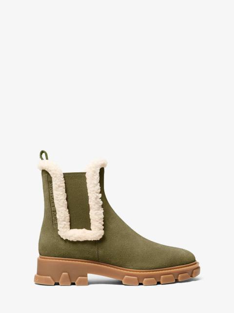 MICHAEL KORS Ridley Suede and Faux Shearling Boot