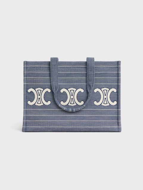 CELINE Large Cabas Thais IN Striped Textile With Triomphe