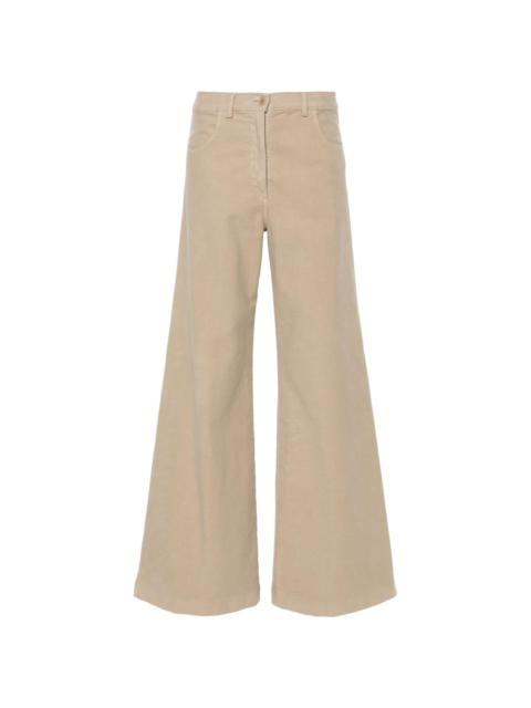 fustian high-waisted trousers