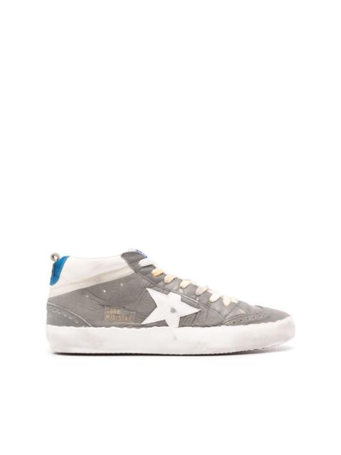 Mid Star distressed-effect suede sneakers