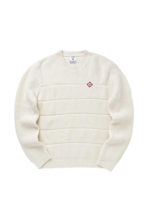 CASABLANCA ribbed embroidered sweater