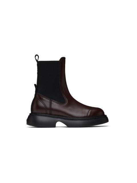 GANNI Brown Everyday Mid Chelsea Boots