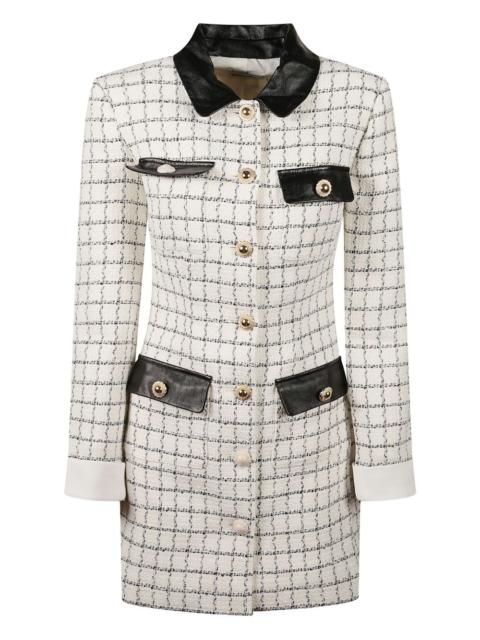 self-portrait bouclé long-sleeves mini dress