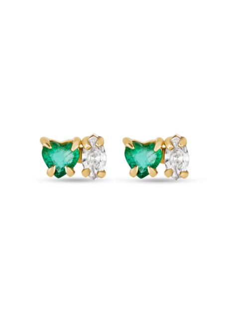 STONE AND STRAND Emerald Luxe Studs