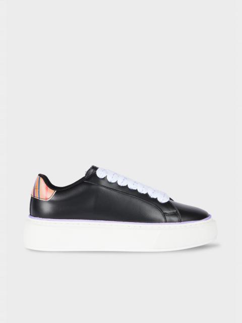 Paul Smith Women's Black Leather 'Guppy' Platform Trainers