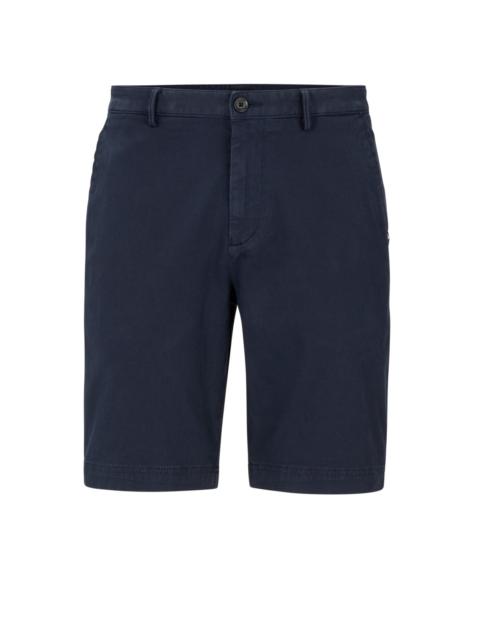 BOSS SLIM-FIT SHORTS IN A COTTON BLEND