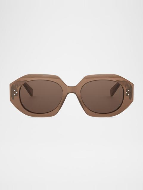 CELINE 3 Dot Geometric Square Sunglasses
