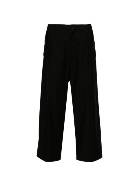 Yohji Yamamoto M-Front 1 Tuck cropped trousers