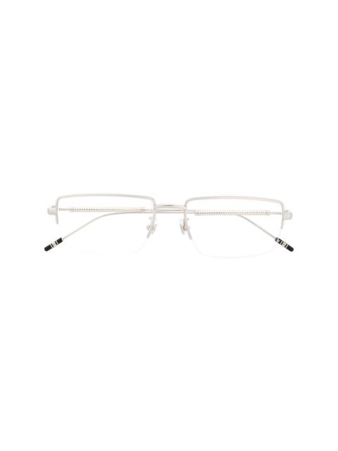 Montblanc polished square-frame glasses