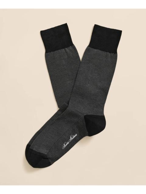 Brooks Brothers Cotton-Blend Birdseye Socks