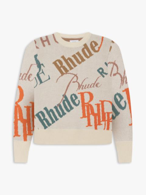 Rhude JACQUARD LOGO KNIT CREWNECK