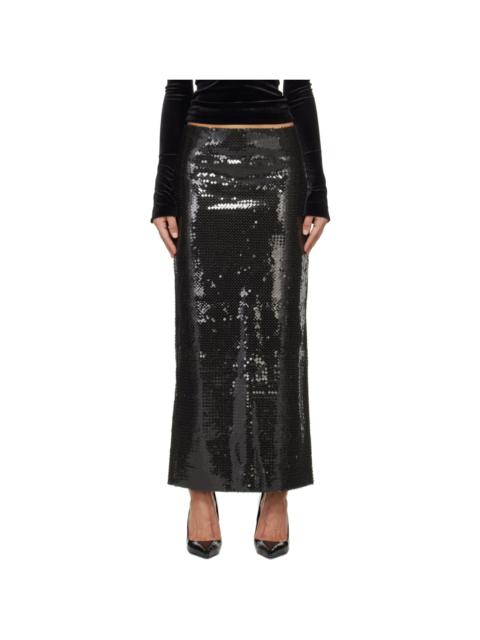 16ARLINGTON Black Delta Maxi Skirt