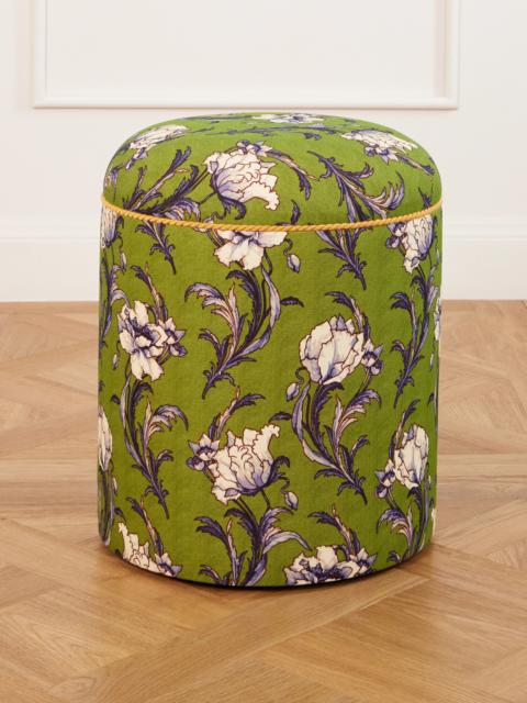 La DoubleJ Babà Floral-printed Canvas Pouf