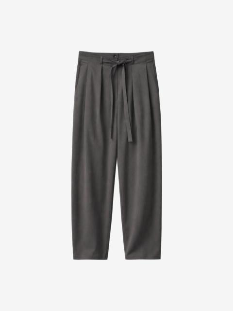The Frankie Shop Loire Curved Pants - Charcoal Pinstripe