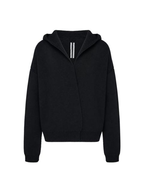 Rick Owens Reversible Wool Hoodie Robe
