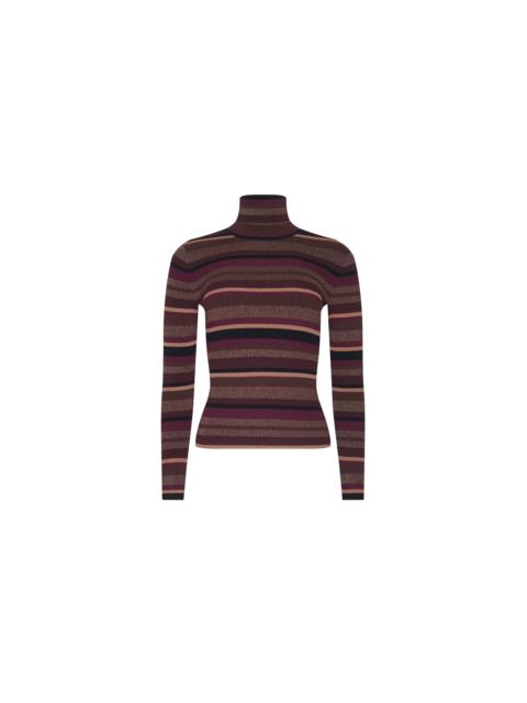 L'AGENCE Olene Striped Turtleneck