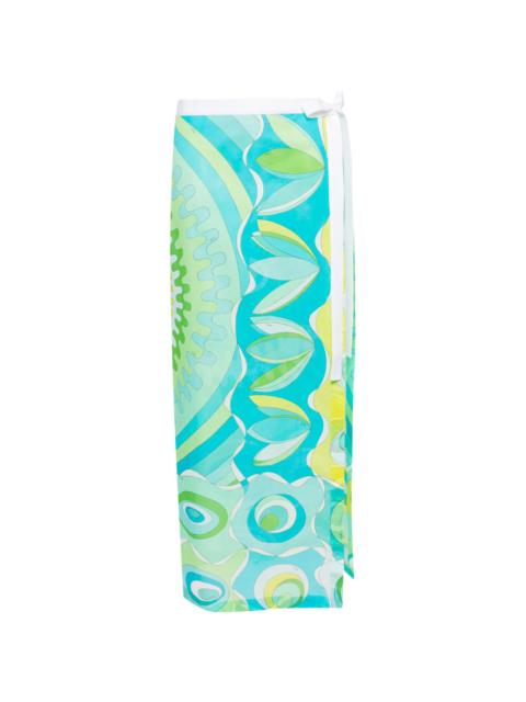 PUCCI Bersaglio-print tied maxi skirt