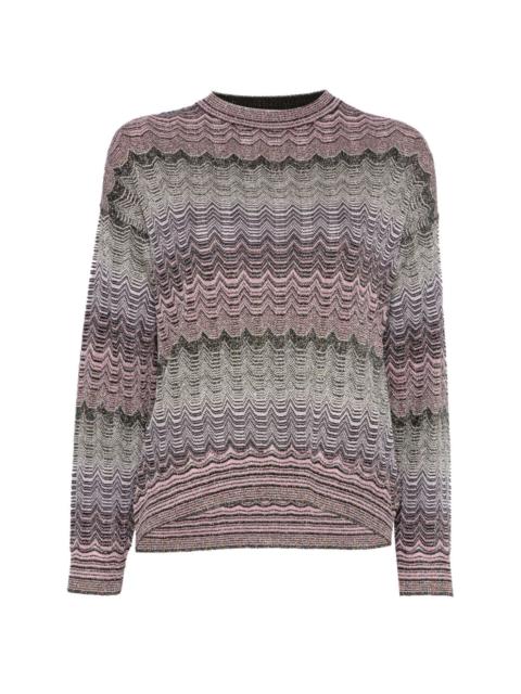 zigzag-woven sweater