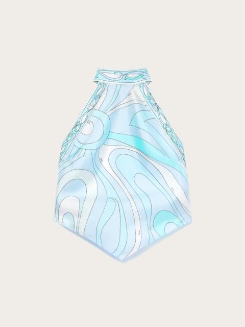 PUCCI MARMO PRINT SILK DROP TOP