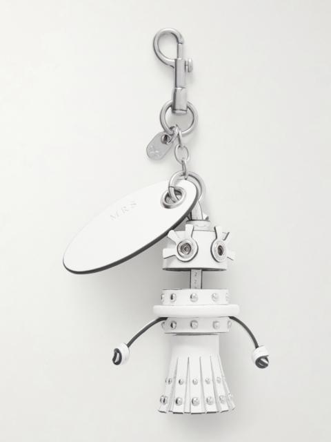 Anya Hindmarch Bride Studded Silver-tone And Leather Bag Charm