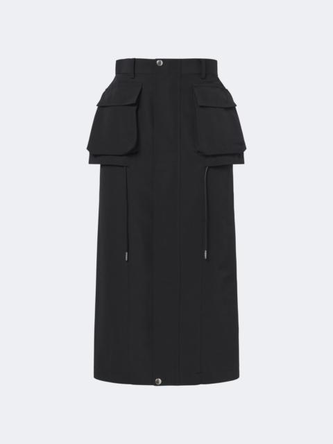 sacai Cotton-blend zip-up midi skirt