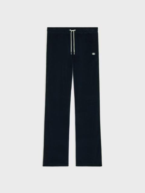 CELINE tracksuit pants in velvet jersey