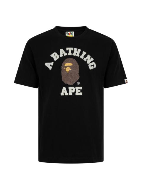 A BATHING APE® Glass Beads College Tee "Black" 0ZXTEM110059DBKX