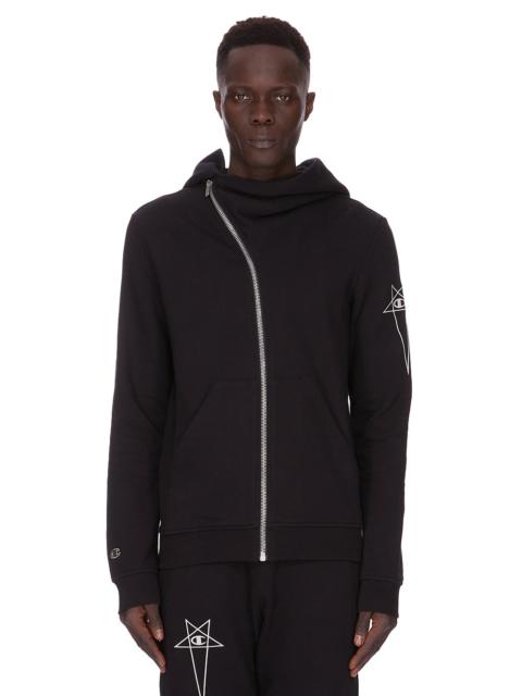 Rick Owens Black Champion Edition Mountain Hoodie