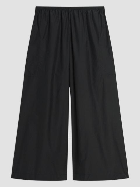 Theory Women's Cotton-Blend Wide-Leg Crop Pants - Black