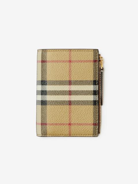 Burberry Check Small Bifold Wallet