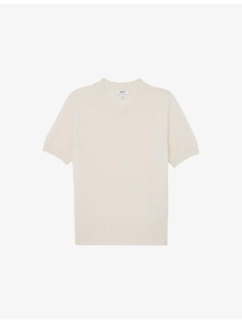 REISS Stevie Crewneck Short-Sleeve Cashmere T-Shirt
